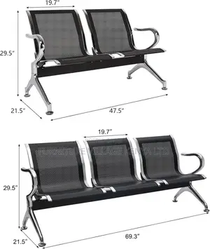 Office Reception Benches; 3 Seat Waiting Room Chairs