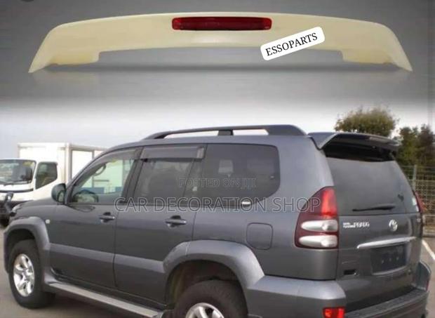 Toyota Prado Creamish Spoiler With Light - main view