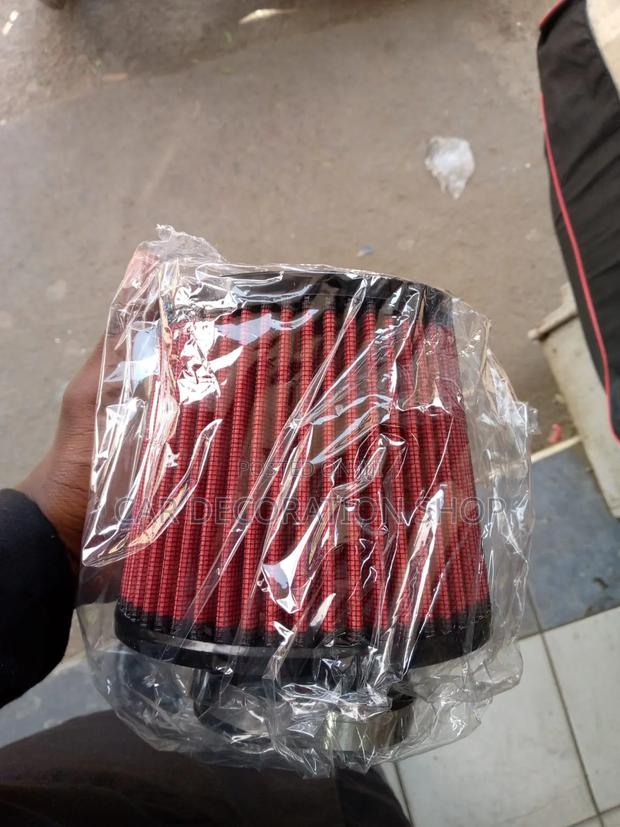 Red Air Filter With 3" End Tip - main view