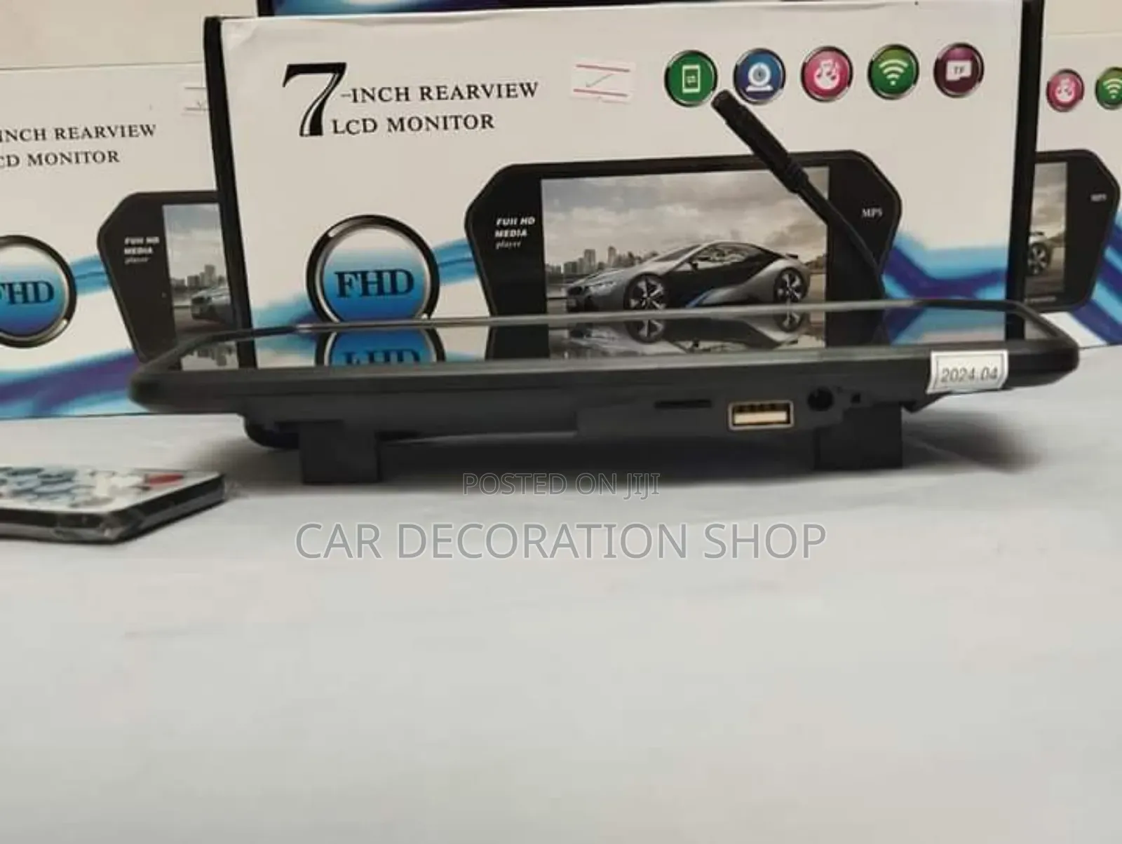 Led Screen 7" Rearview Mirror With Bluetooth+Mp5+Usb