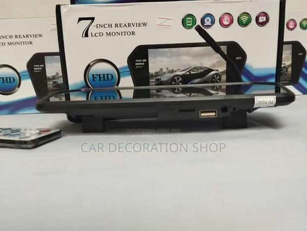 Led Screen 7" Rearview Mirror With Bluetooth+Mp5+Usb