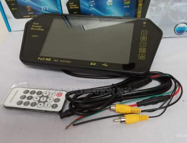 7' LCD Full Hd Mirror With USB Port and Reverse Camera Port - thumbnail 3