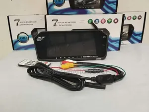 7' LCD Full Hd Mirror With USB Port and Reverse Camera Port