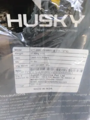 Husky India HTT-2000 12v200ah Tall Tubular Solar Battery