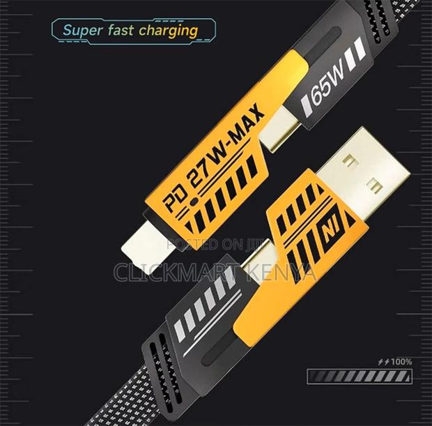 4in1 USB Fast Charging Cable for iPhone,Type C,Data 1M - thumbnail 3