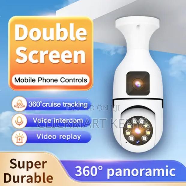 Home Surveillance Dual Lens CCTV Bulb Camera - main view