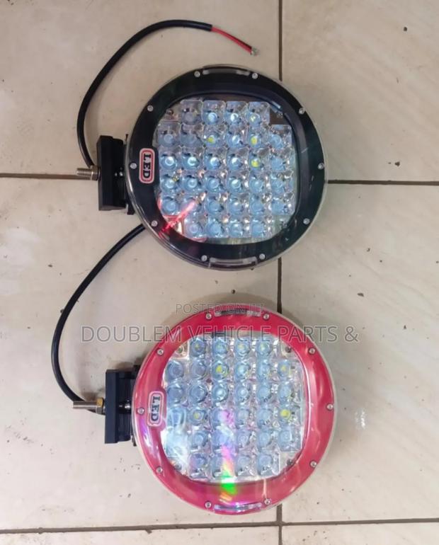 Universal LED Foglights 4×4 Black and Red 12V High Quality