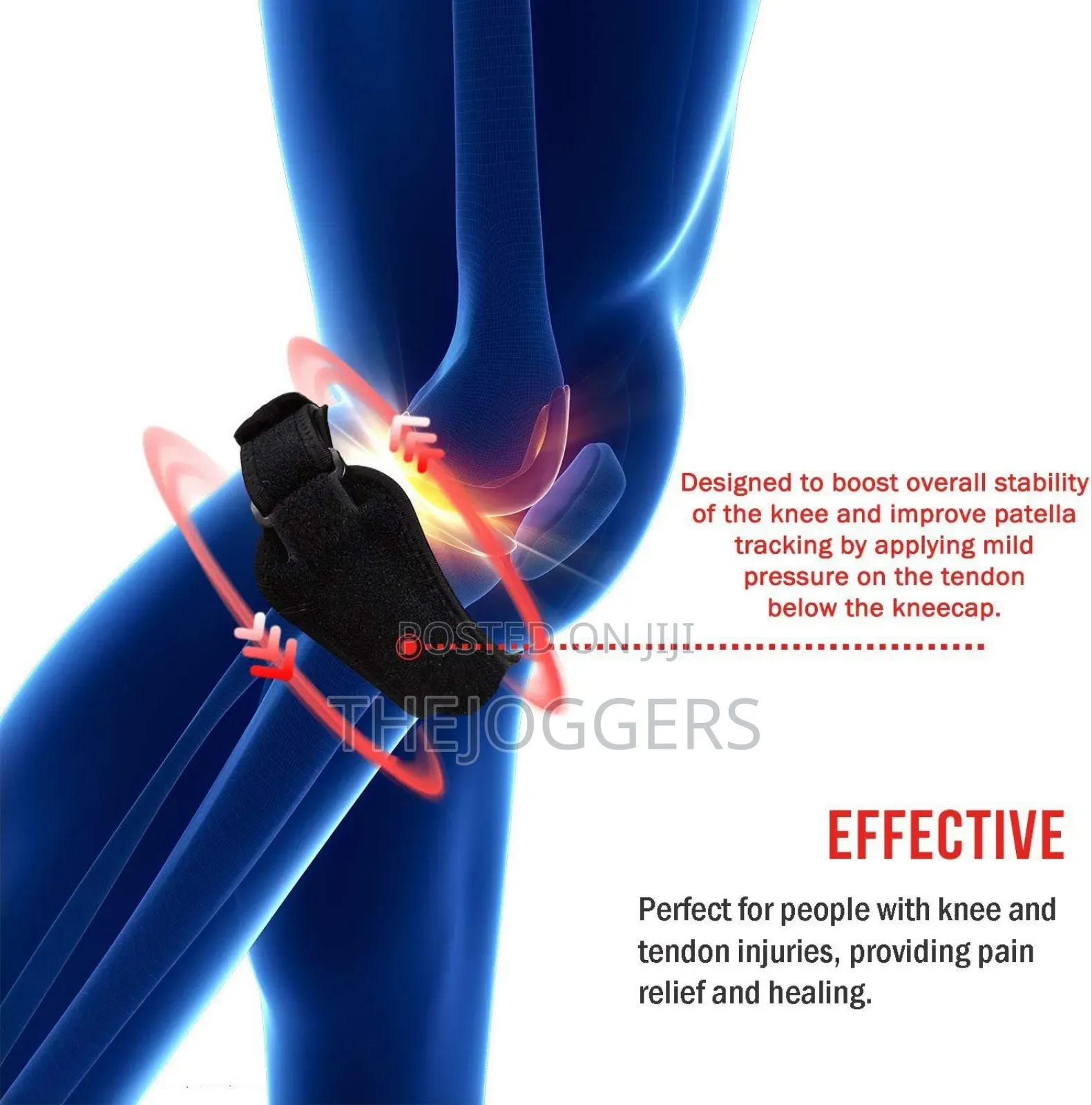 Adjustable Anti-Slip Knee Brace Patella Strap for Sports