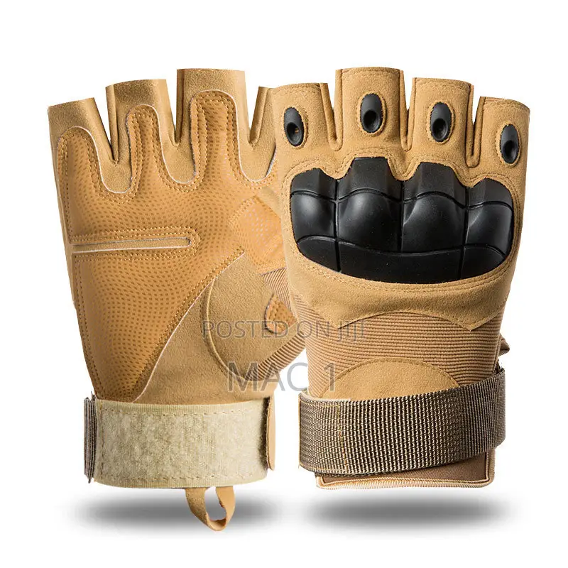 Half Finger Rubber Hard Knuckle Outdoor Tactical Gloves