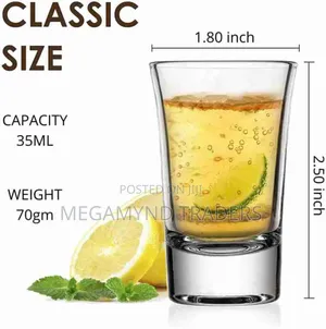 Tot Glass 6pc Capacity 30ml