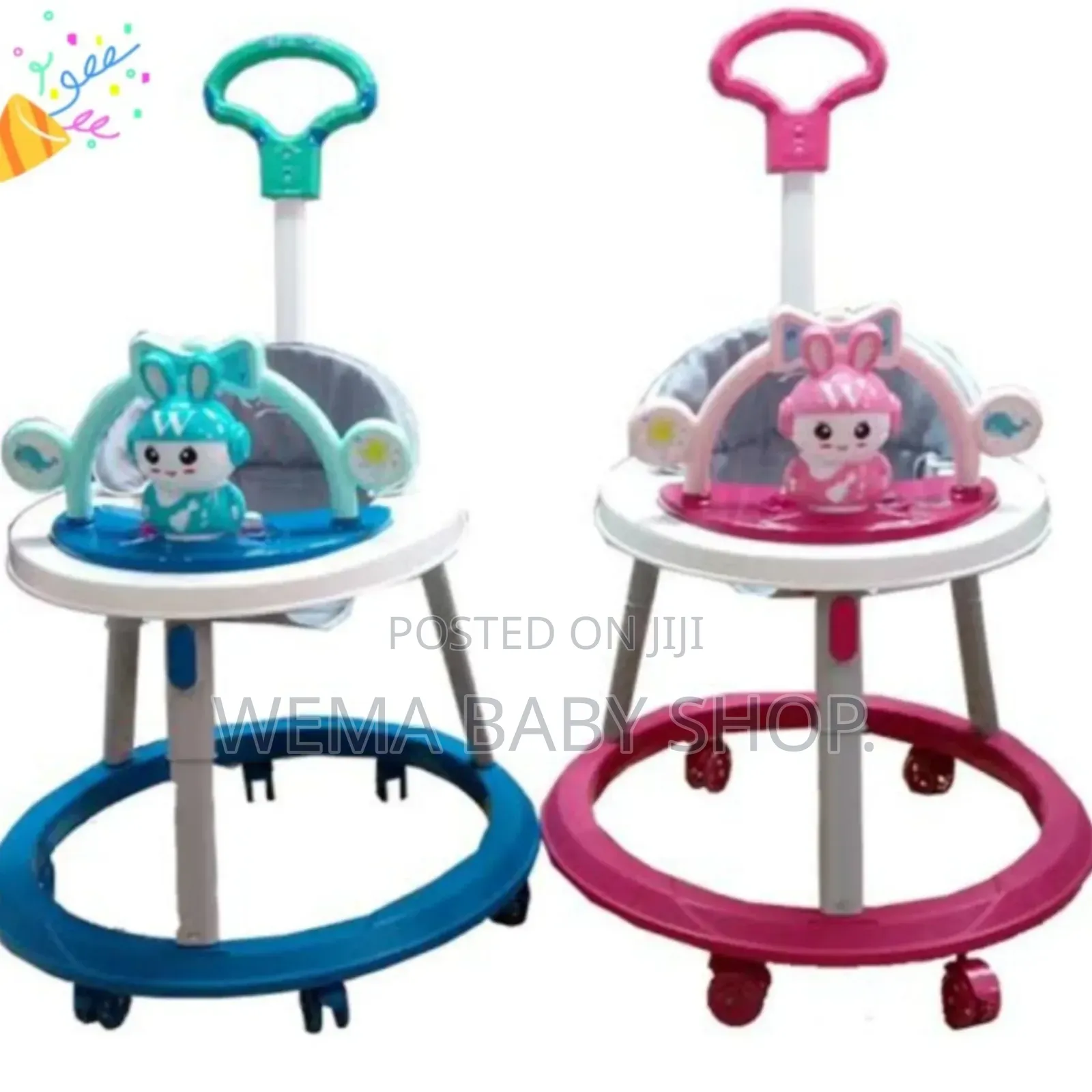 Musical Round Base Height Adjustable Baby Walker
