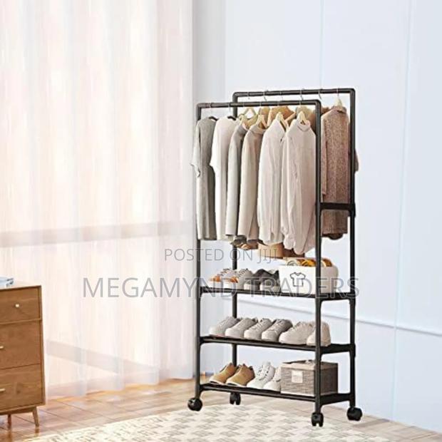 Shoe Rack With Wheels/Clothes Rack for Hanging - thumbnail 4