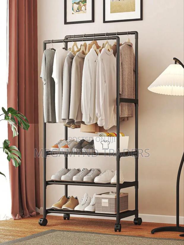 Shoe Rack With Wheels/Clothes Rack for Hanging - thumbnail 6