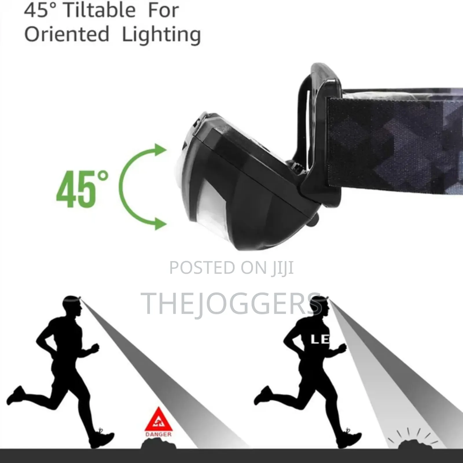 Rechargeable Headlamp for Running, Jogging, Hiking, Cycling