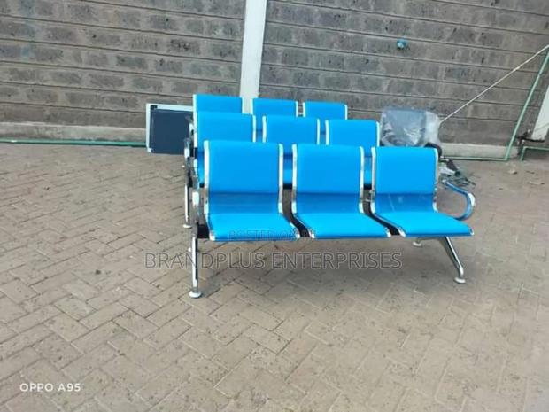 Blue Padded Link Chair - main view