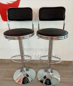 Black Leather Counter Chairs - thumbnail 2