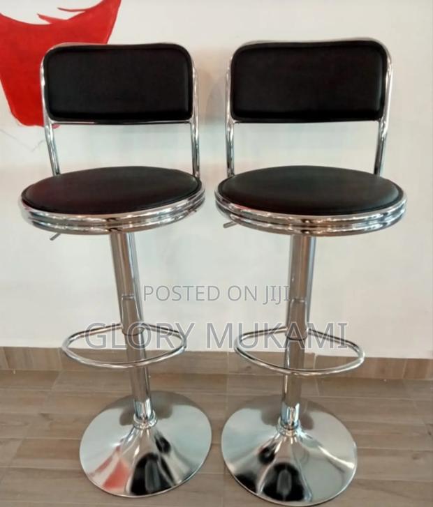 Black Leather Counter Chairs - main view