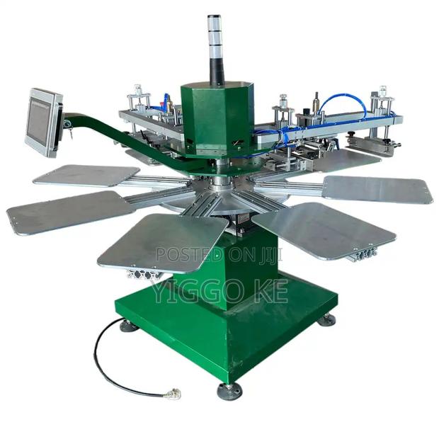 High-Capacity 8 Station Automatic Screen Printer – On Sale!