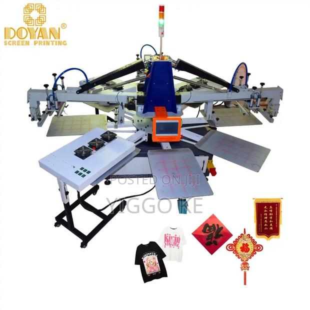 Precision Speed With 8 Station Automatic Screen Printer!