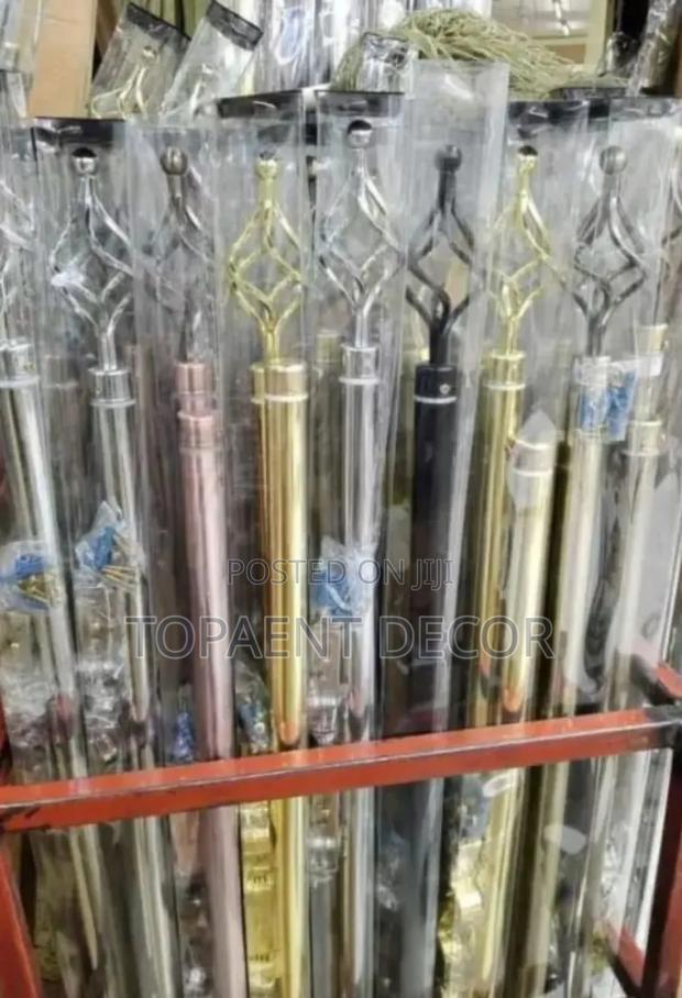 Shinny Adjustable Window Curtain Rods - main view