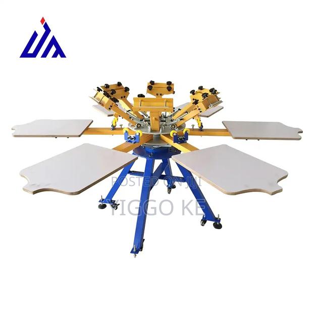 Advanced 6-Color Screen Printer, 6-Station, Hot Offer!