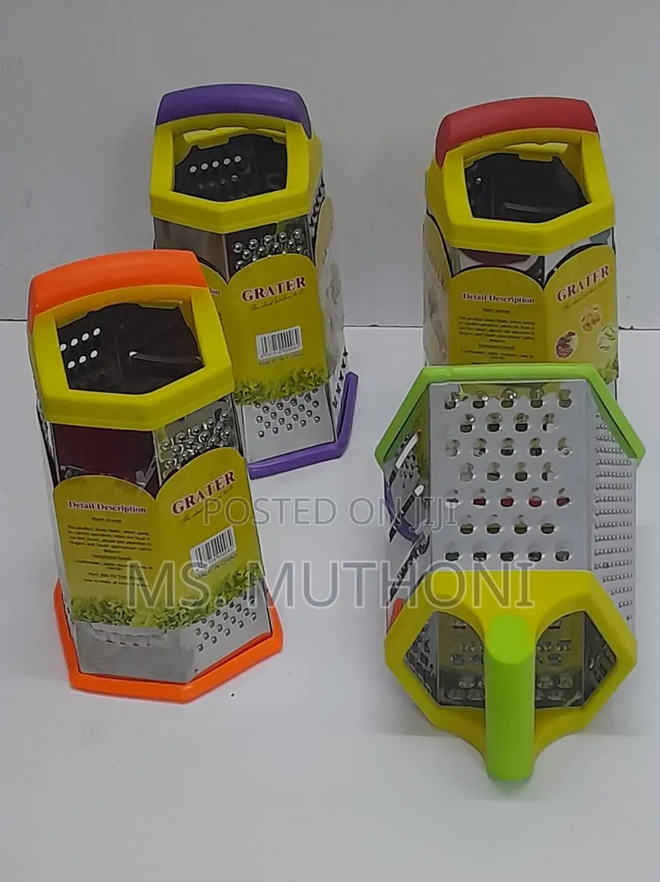 Stainless Steel 6_sided Manual Vegetable / Cheese Shredder