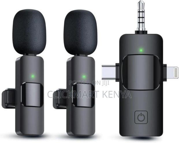 Dual Wireless Microphone 3in1 Wireless Mic With Jack - thumbnail 2