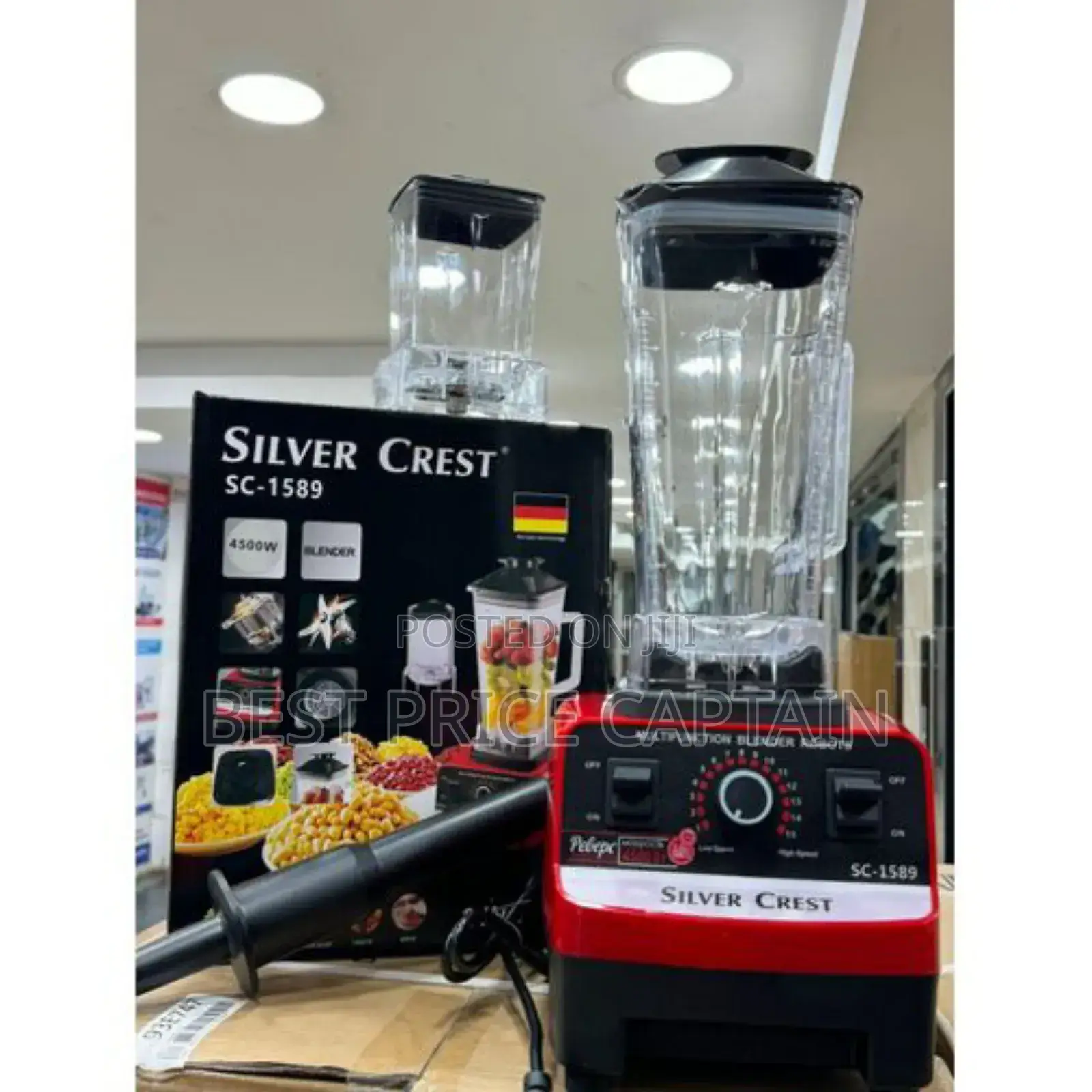 5500 Watts 2 in 1 Silver Crest Commercial Blender