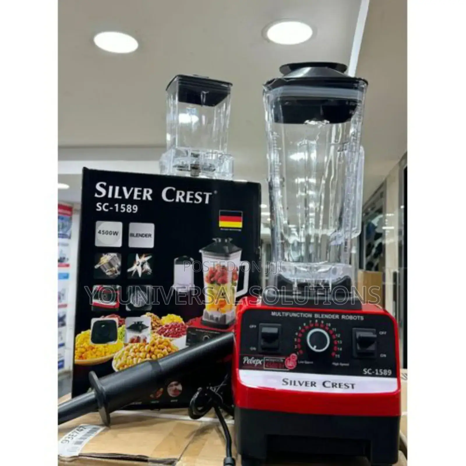 5500 Watts 2 in 1 Silver Crest Commercial Blender