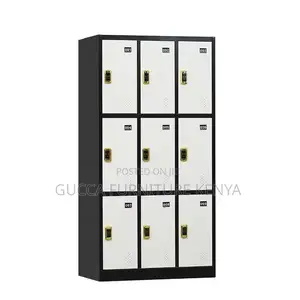 Cabinets: Modern Chalk 9-Locker Office Filing Cabinet