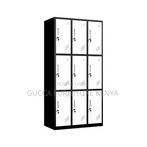 Cabinets: Modern Chalk 9-Locker Office Filing Cabinet