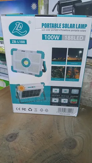 Portable Solar Lamp 100 Watts Rechargeable Floodlight La