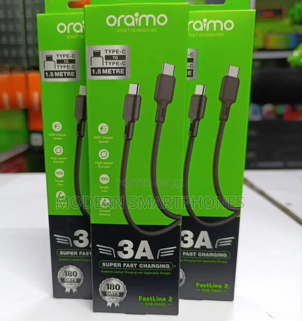 Oraimo Type C to Type C Cable – OCD-154CC - thumbnail 3