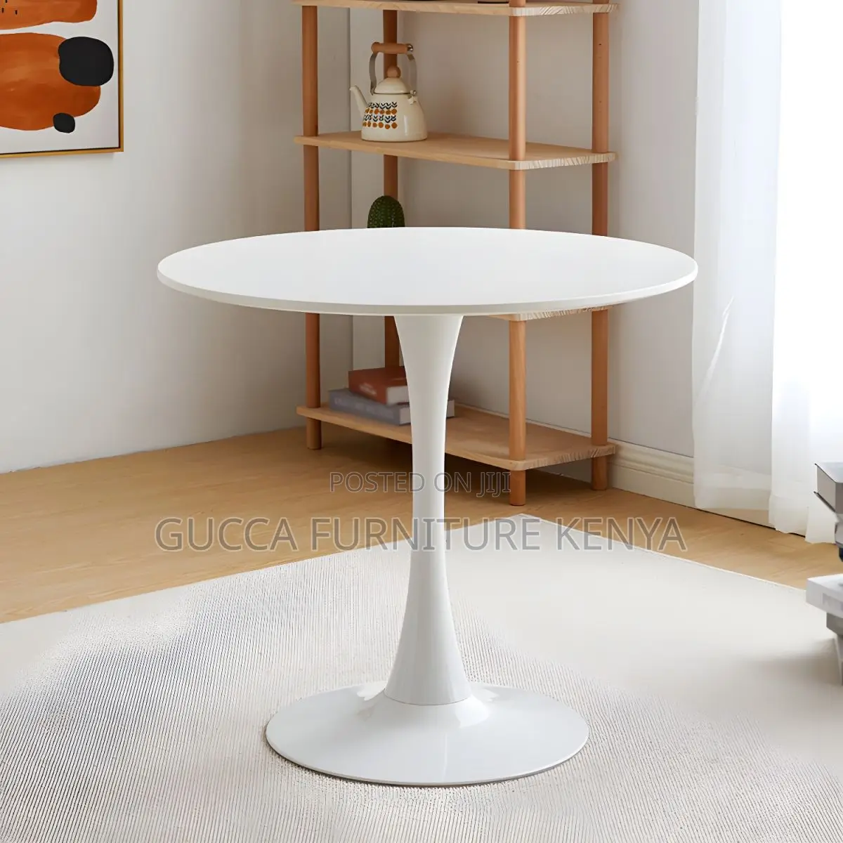 Dining Table:Simple Style Round Home Solid Wood Dining Table