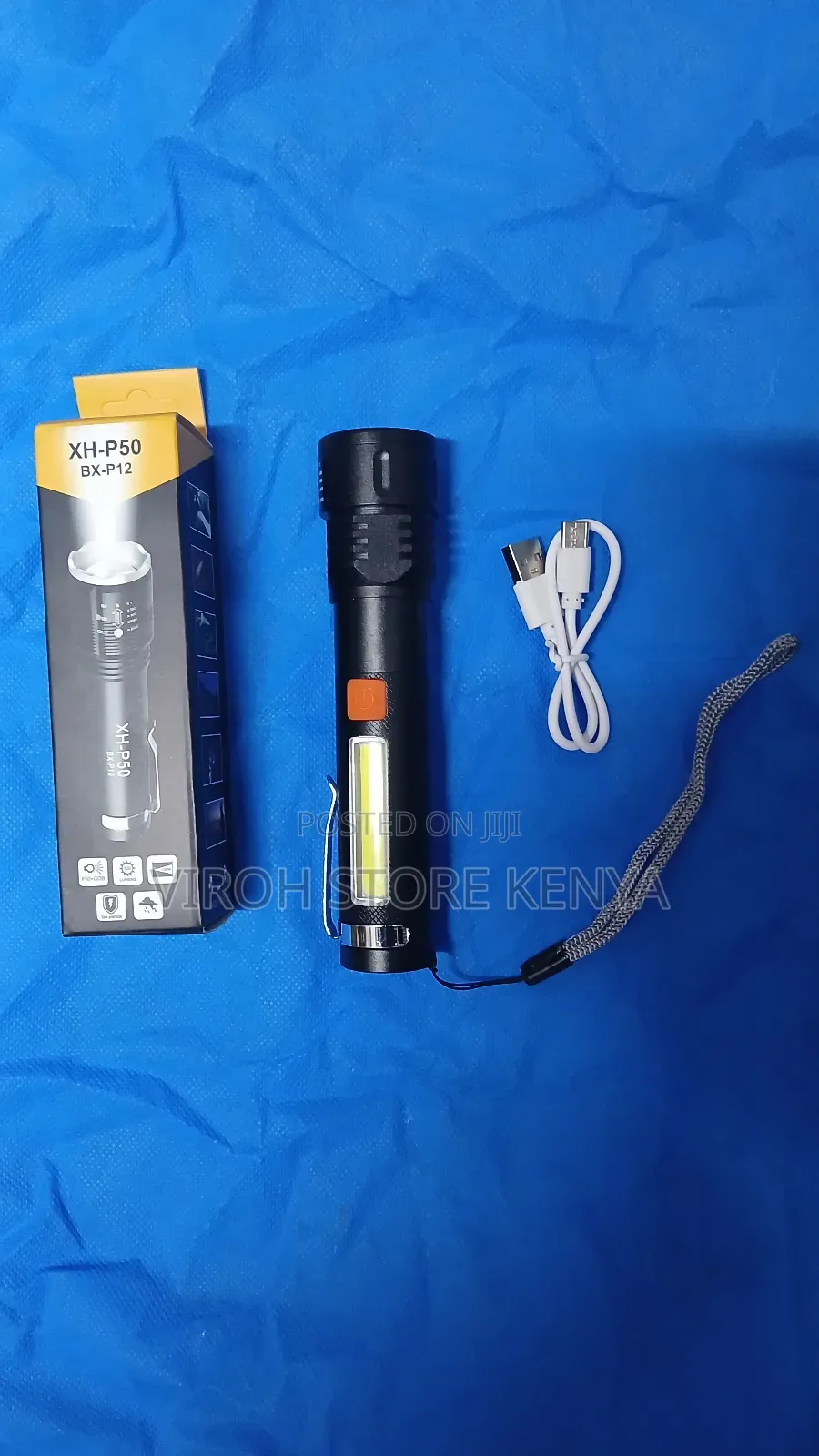 Xhp50 Pocket Torch Rechargeable Aluminum Torch Zoom Lenses