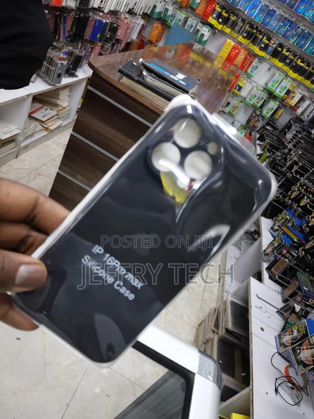 iPhone 16 Pro Max Soft Silicone Phone Back Case-Black - thumbnail 2