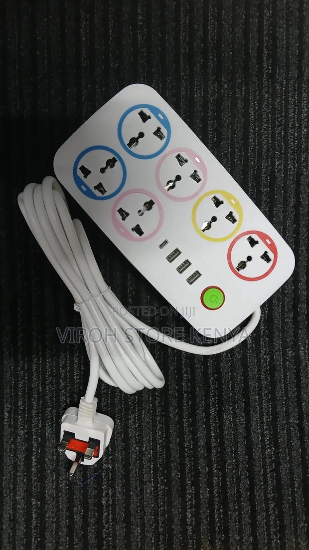 F6 Type C Socket Extension Cable 6way 3 Metres 4 Usb 1C Port