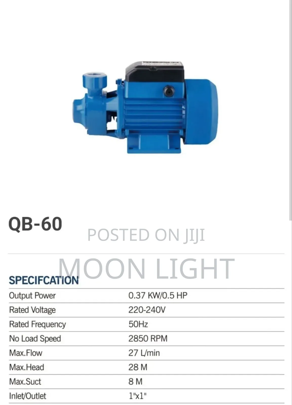 Booster Pump 0.5HP