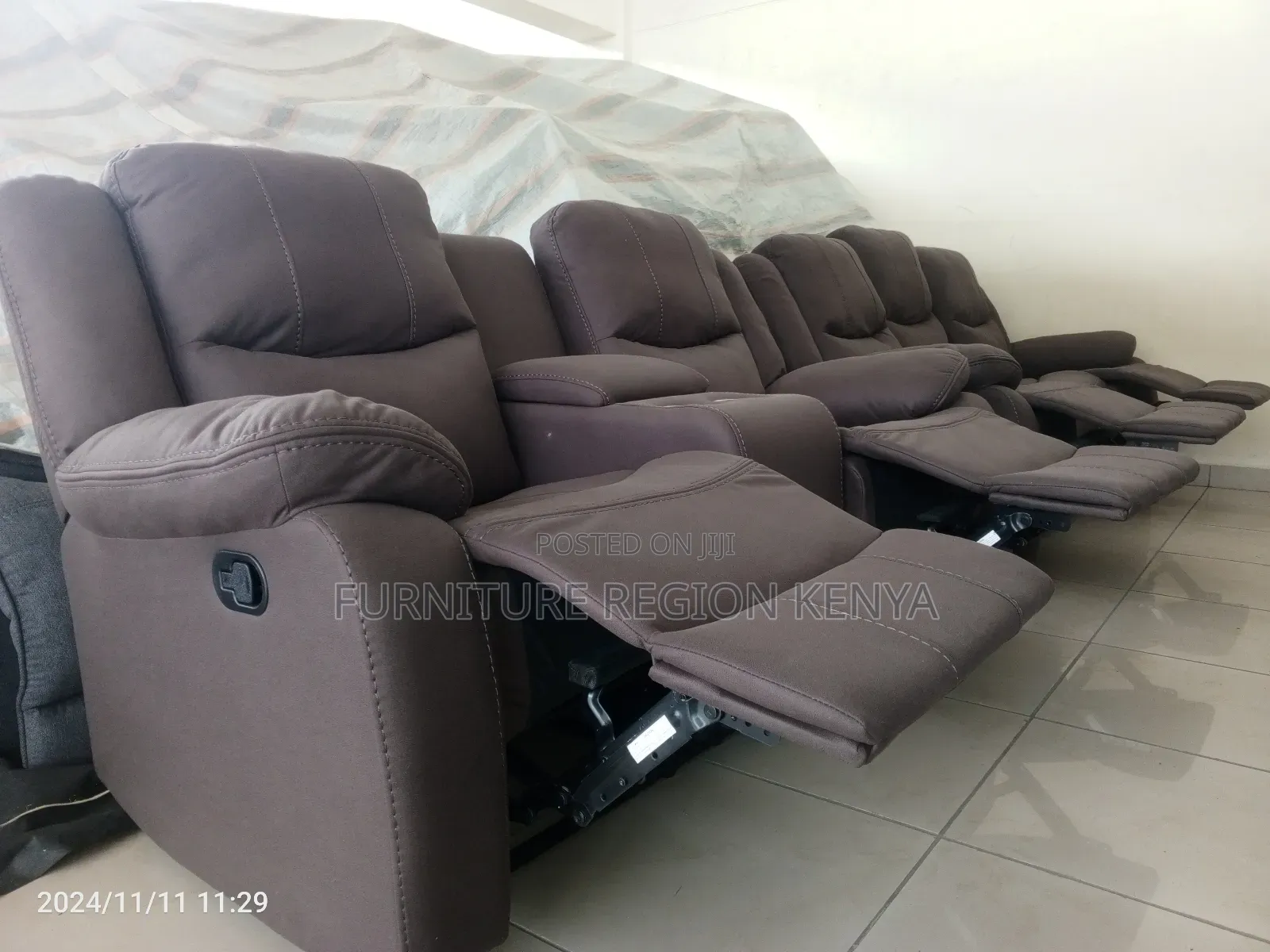Five Seater Imported Micro Fiber Fabric Recliners