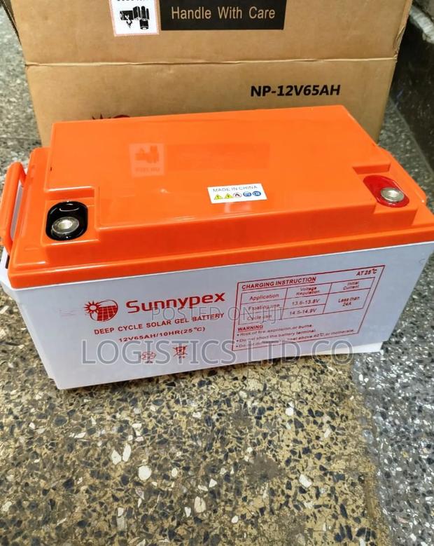 Solar Gel Battery Sunnypex 65ah 12 V