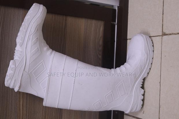 White Steel Toe Industrial Boots - main view