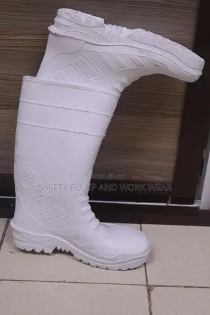 White Steel Toe Industrial Boots
