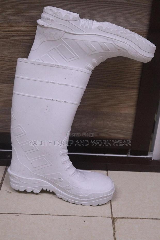 White Steel Toe Industrial Boots - thumbnail 2