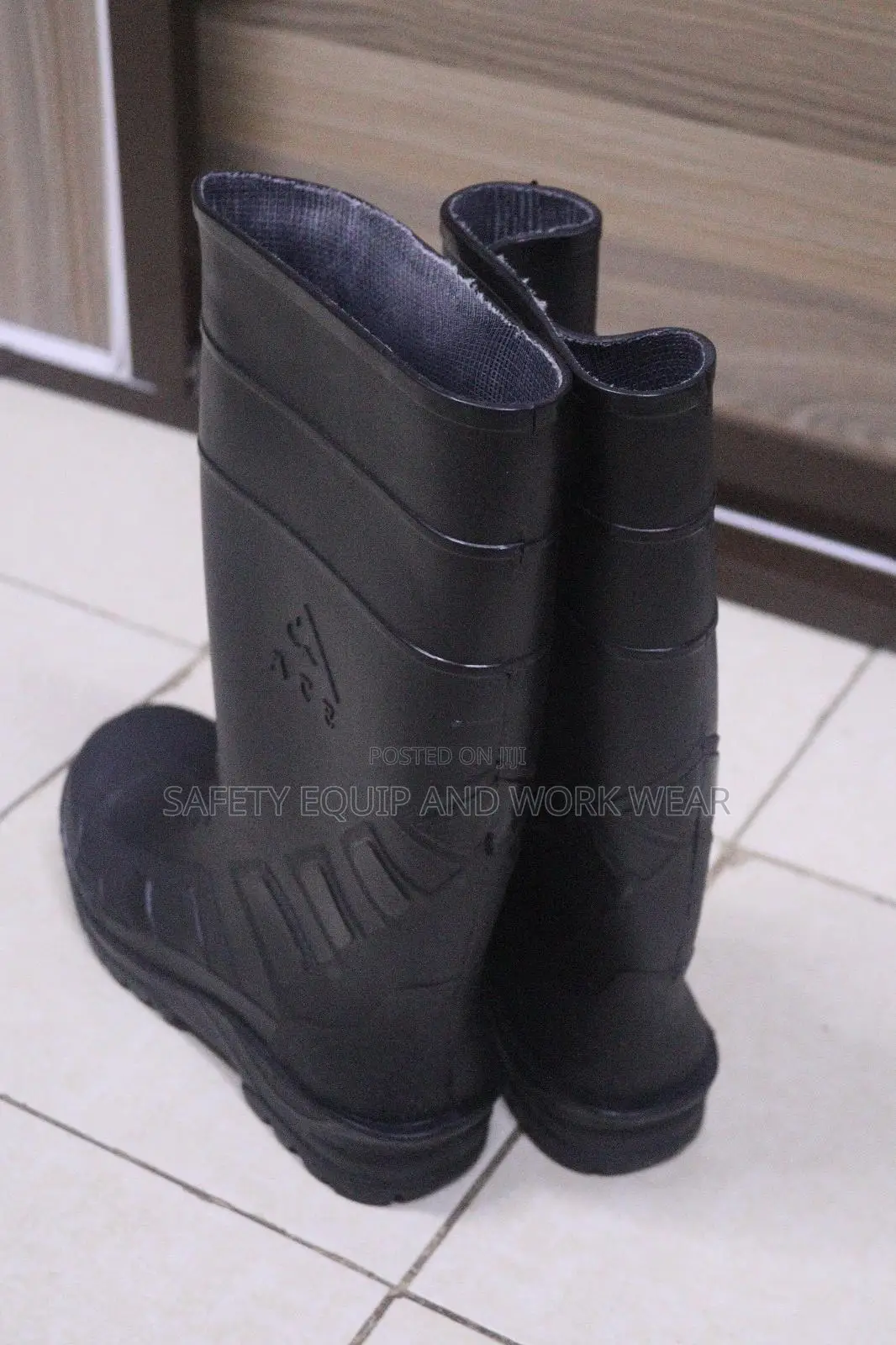 Black Steel Toe Gumboot-Fashion Industrial