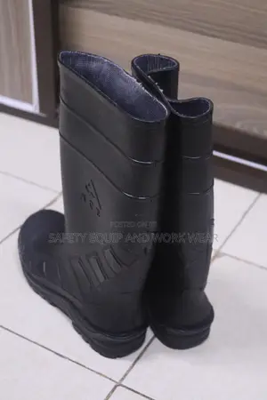Black Steel Toe Gumboot-Fashion Industrial