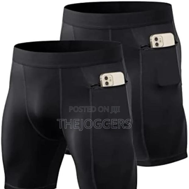 Men's Running,Gym Compression Short With Zipper Pockets