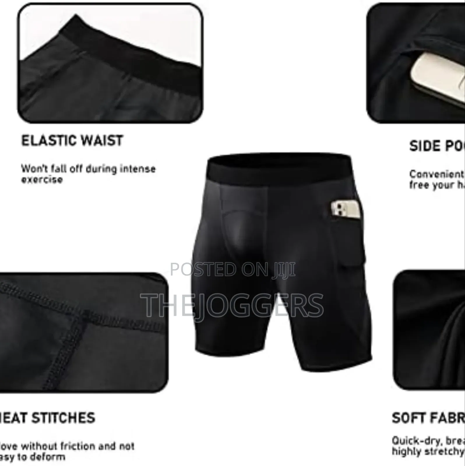 Men's Running,Gym Compression Short With Zipper Pockets