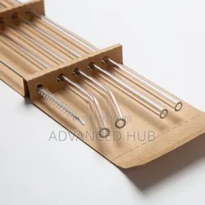 6pc Reusable Glass Straws