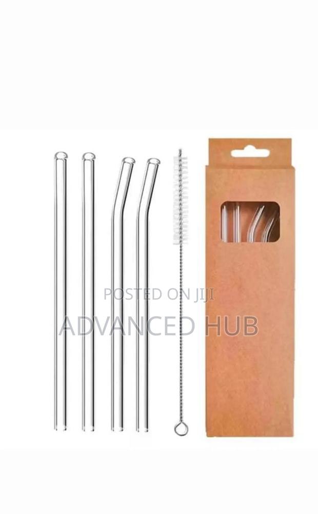6pc Reusable Glass Straws - thumbnail 3