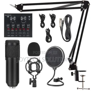 Professional Condenser Microphone With Sound Card Recorder